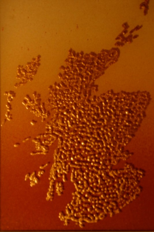 Scotland Map on Glass