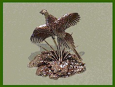 rising pheasant sculpture