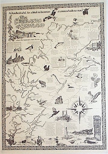 map of The Highlands of Scotland