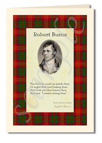 robert burns extract from bonny lesley cards